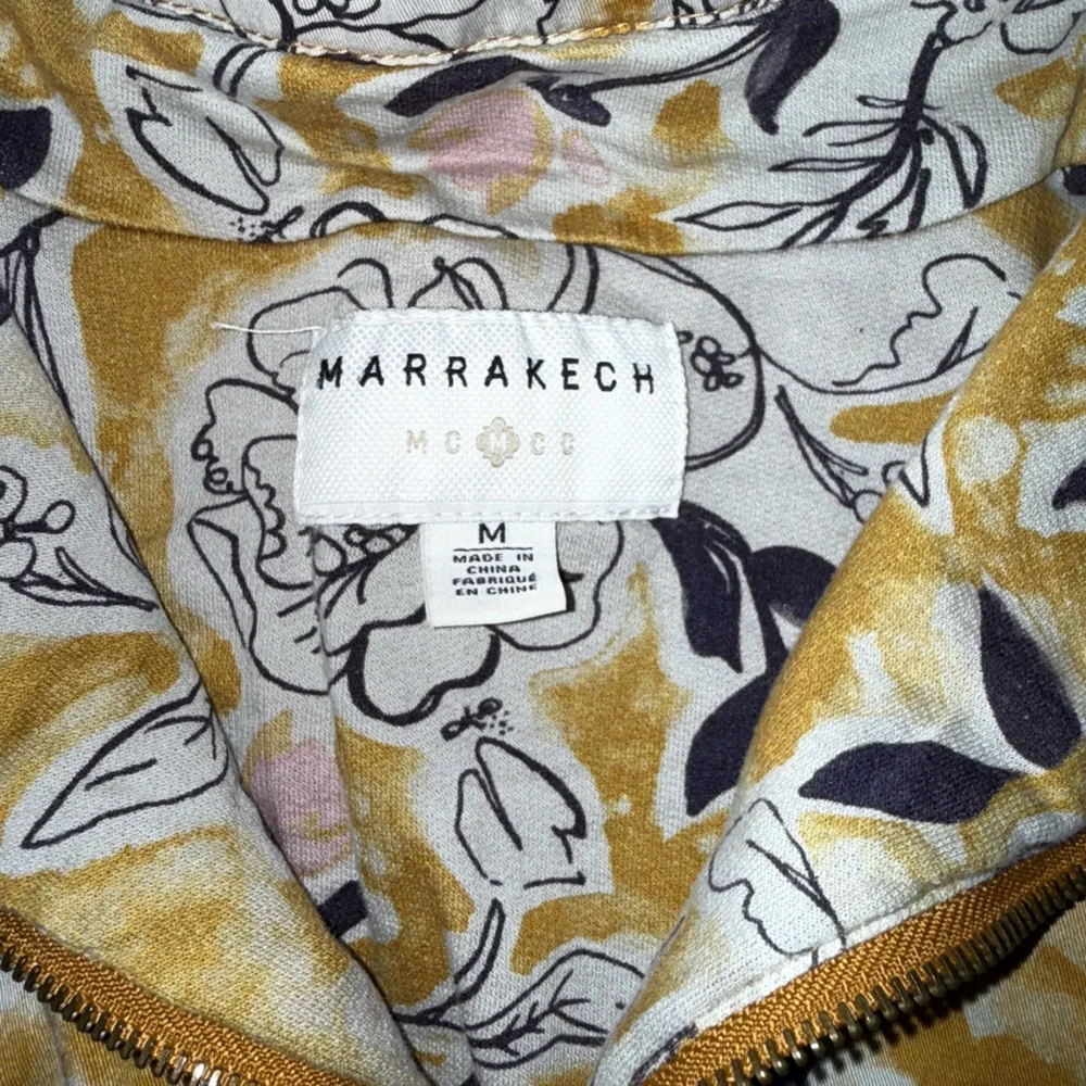 Anthropologie Marrakech Full Zip Floral Jacket size medium - Picture 6 of 9